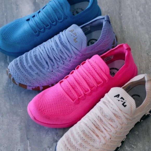 APL Techloom Wave Women's Sneakers SZ 10.5 Blush Pink Leopard LIKE NEW - Picture 3 of 8